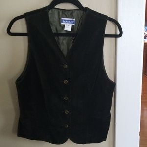 Vintage dark green Pendleton vest
